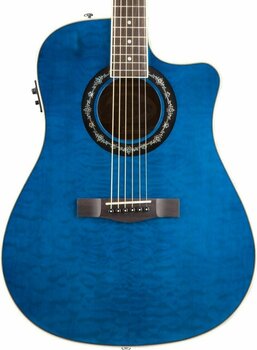 Електро-акустична китара Дреднаут Fender T bucket 300CE Transparent Blue - 3