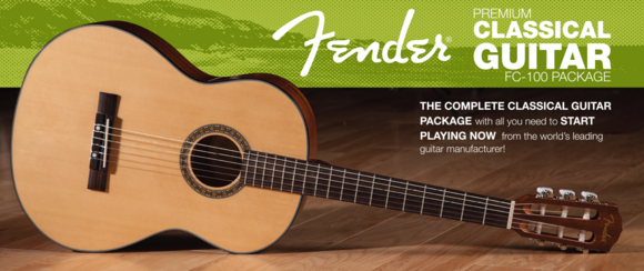 Zestaw gitarowy akusticzny Fender FC100 Classical pack - 3
