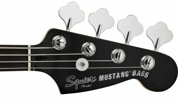 4-strenget basguitar Fender Squier Mikey Way Mustang Bass Large Flake Silver Sparkle - 4