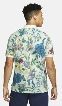Polo Shirt Nike Dri-Fit Floral Mens Barely Green/Sail/Marina L Polo Shirt - 2
