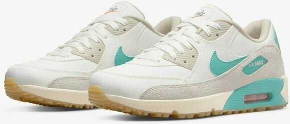 Calçado de golfe para homem Nike Air Max 90 G NRG M22 Sail/Washed Teal/Pearl White 45,5 Calçado de golfe para homem - 5