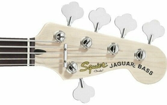 5-saitiger E-Bass, 5-Saiter E-Bass Fender Squier Vintage Modified Jaguar Bass V Special 5 String Crimson Red Transparent - 2