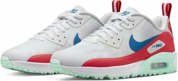 Calçado de golfe para homem Nike Air Max 90 G NRG U22 Golf Shoes Summit White/Dark Marina Blue/Red Clay 44 - 2