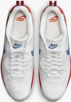 Calçado de golfe para homem Nike Air Max 90 G NRG U22 Golf Shoes Summit White/Dark Marina Blue/Red Clay 44,5 - 4