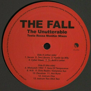 Disco de vinilo The Fall - Unutterable - Testa Rossa Monitor Mixes (LP) - 3