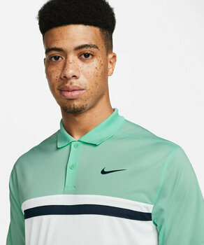 Polo košile Nike Dri-Fit Victory Color-Blocked Mens Polo Shirt Mint Foam/White/Obsidian/Obsidian 2XL - 3