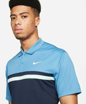 Polo košeľa Nike Dri-Fit Victory Color-Blocked Mens Polo Shirt Dutch Blue/Obsidian/Mint Foam/White L Polo košeľa - 3