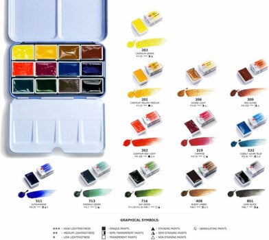 Watercolour Paint Nevskaya Palitra White Nights Set of Watercolour Paints 12 pcs - 4