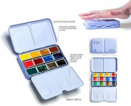 Watercolour Paint Nevskaya Palitra White Nights Set of Watercolour Paints 12 pcs - 5