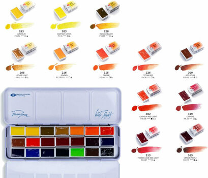 Akvarelová farba Nevskaya Palitra White Nights Sada akvarelových farieb 21 ks - 4