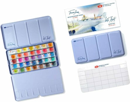 Akvarelová farba Nevskaya Palitra White Nights Sada akvarelových farieb 35 ks - 2