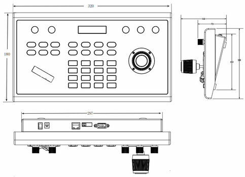 Mesa de mistura de vídeo/AV RGBlink PTZ Camera Controller - 4