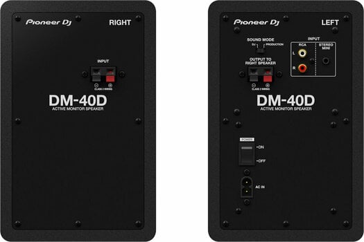 2-utas stúdió monitorok Pioneer Dj DM-40D - 3
