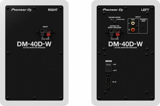 2-pásmový aktívny štúdiový monitor Pioneer Dj DM-40D-W - 3