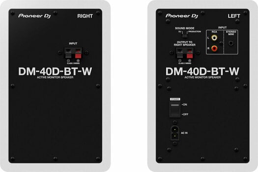 2-obsežni aktivni studijski monitor Pioneer Dj DM-40D-BT-W - 3