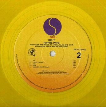Vinyl Record Ice-T - Rhyme Pays (LP) - 3
