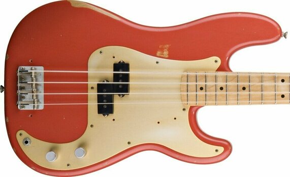4-strängad basgitarr Fender Road Worn 50s Precision Bass Fiesta Red - 2