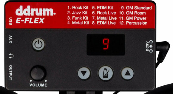 Electronic Drumkit DDRUM E-Flex Red - 8