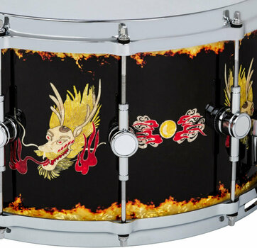 Signatur/konstnär Virveltrumma DDRUM Vinnie Paul 8x14 Dragon Signature Snare Drum 14" Custom Dragon Wrap Finish - 2