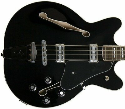 Semiakustická basgitara Fender Coronado Bass Black B-stock - 2