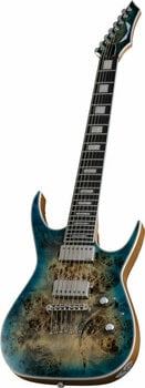 E-Gitarre Dean Guitars Exile Select Floyd 7 St Burl Poplar Satin Turquoise Burst - 3