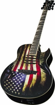Jumbo elektro-akoestische gitaar Dean Guitars Mako Valor A/E USA Flag - 3