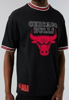 NEW ERA Tricou NBA OVERSIZED APPLIQUE Chicago Bulls Negru 