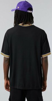 T-Shirt Los Angeles Lakers NBA Team Logo Oversized Mesh T-shirt Black/Yellow M T-Shirt - 2