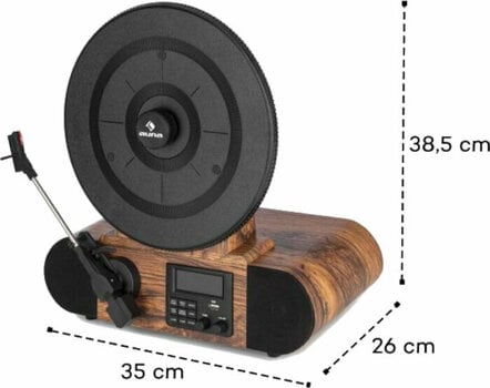 Retro gramofon Auna Verticalo SE DAB Wood Retro gramofon - 2