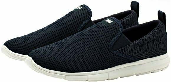 Mens Sailing Shoes Helly Hansen Men's Ahiga Slip-On Navy/Off White 45/11 - 4