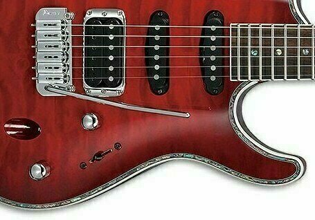 Elektrische gitaar Ibanez SA 360QM Transparent Red Burst - 3