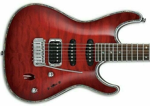 Guitare électrique Ibanez SA 360QM Transparent Red Burst - 4