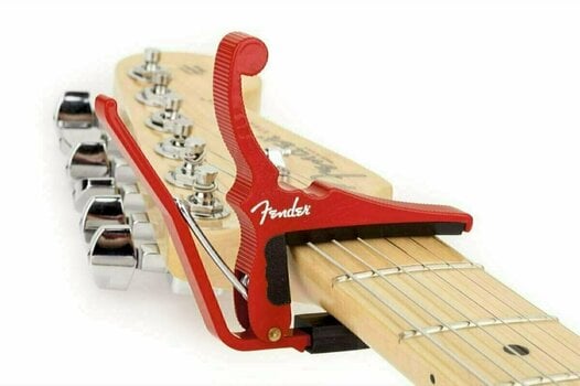 Kapodastr pro kytaru s kovovými strunami Fender Quick-Change Capo Red - 2