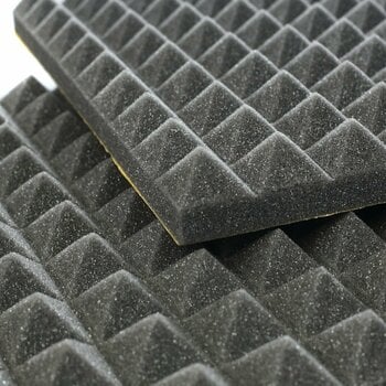 Absorbent foam panel Veles-X Acoustic Pyramids Self-Adhesive 30 x 30 x 3 cm - MVSS 302 Anthracite - 5