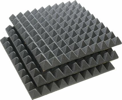 Absorpčný panel penový Veles-X Acoustic Pyramids Self-Adhesive 50 x 50 x 5 cm - MVSS 302 Anthracite Absorpčný panel penový - 5