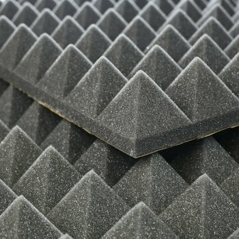Absorptiepaneel schuim Veles-X Acoustic Pyramids Self-Adhesive 50 x 50 x 5 cm - MVSS 302 Anthracite - 4