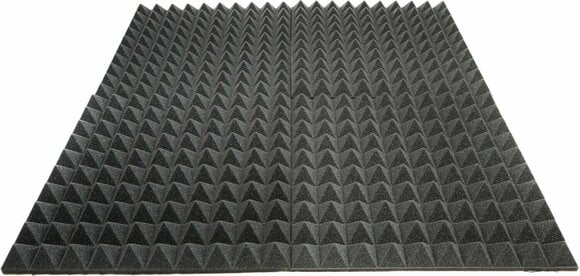 Absorbent foam panel Veles-X Acoustic Pyramids Self-Adhesive 50 x 50 x 5 cm - MVSS 302 Anthracite - 6
