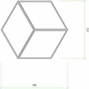 Painel de espuma absorvente Veles-X Acoustic Hexagon Anthracite - 6