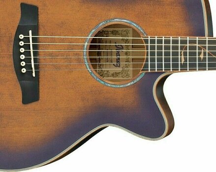 Jumbo elektro-akoestische gitaar Ibanez AEG 40II Open Pore Antique Brown Sunburst - 3