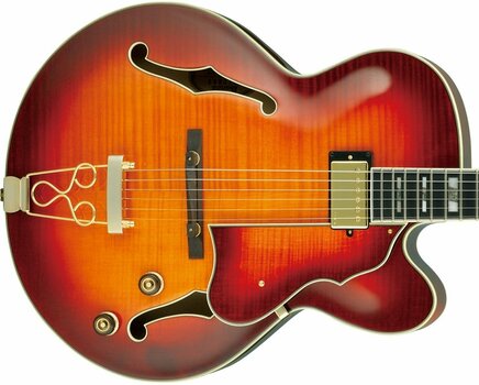Halvakustisk guitar Ibanez AF 151 Aged Whiskey Burst - 5