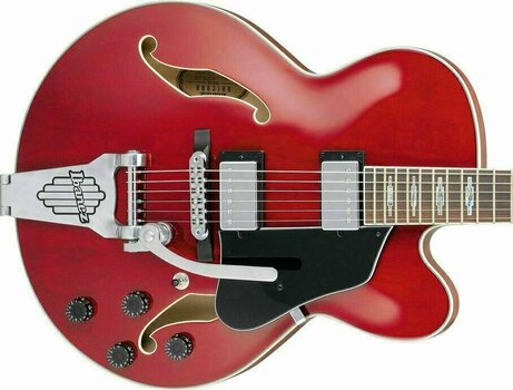Guitare semi-acoustique Ibanez AFS 75T Transparent Red - 3