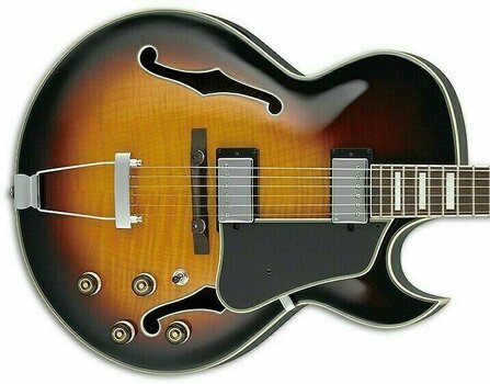 Semiakustická gitara Ibanez AKJ 95 Vintage Yellow Sunburst - 3