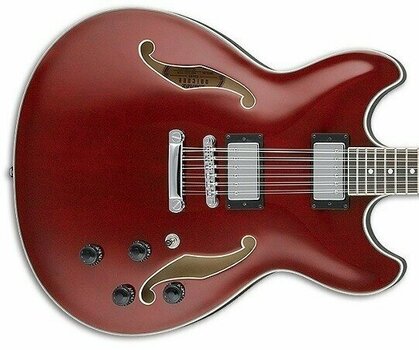 Semi-akoestische gitaar Ibanez AS 7312 12 string Transparent Cherry - 3