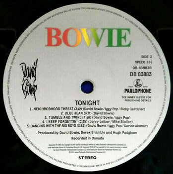 Disco de vinil David Bowie - Tonight (2018 Remastered) (LP) - 3