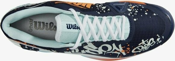 Pánské tenisové boty Wilson Rush Pro 4.0 Mens Tennis Shoe Peacoat/Clear Water/Orange Tiger 44 Pánské tenisové boty - 5