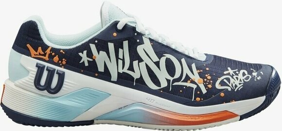 Men´s Tennis Shoes Wilson Rush Pro 4.0 Mens Tennis Shoe Peacoat/Clear Water/Orange Tiger 44 2/3 Men´s Tennis Shoes - 2