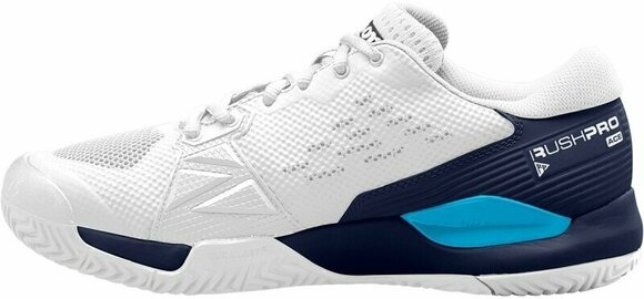 Zapatillas Tenis de Hombre Wilson Rush Pro Ace Mens Tennis Shoe White/Peacoat/Vivid Blue 44 2/3 Zapatillas Tenis de Hombre - 3