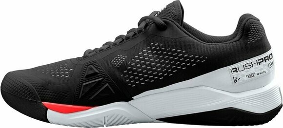Chaussures de tennis pour hommes Wilson Rush Pro 4.0 Mens Tennis Shoe Black/White/Poppy Red 41 1/3 Chaussures de tennis pour hommes - 3