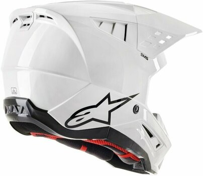 Bukósisak Alpinestars S-M5 Solid Helmet White Glossy L Bukósisak - 3