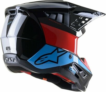 Helmet Alpinestars S-M5 Bond Helmet Black/Red/Cyan Glossy L Helmet - 2